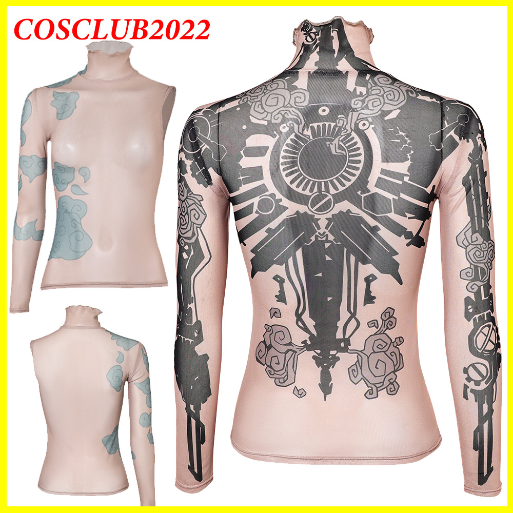 Summer Clothing Modest - Women Arcane Jinx Cosplay Shirt Tattoo