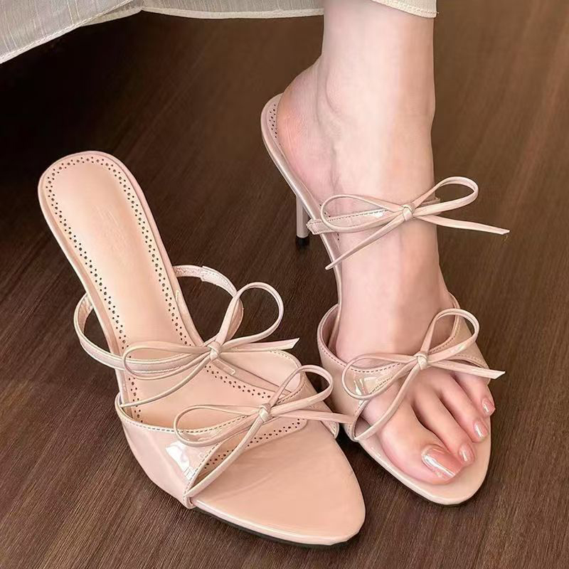 Summer Clothing H&M - Sexy High Heels Slippers Bow Women
