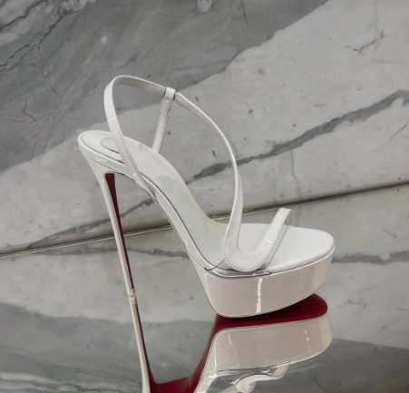 Summer Clothing Petite - Metallic Leather Platform Stilettos Sandals sexy