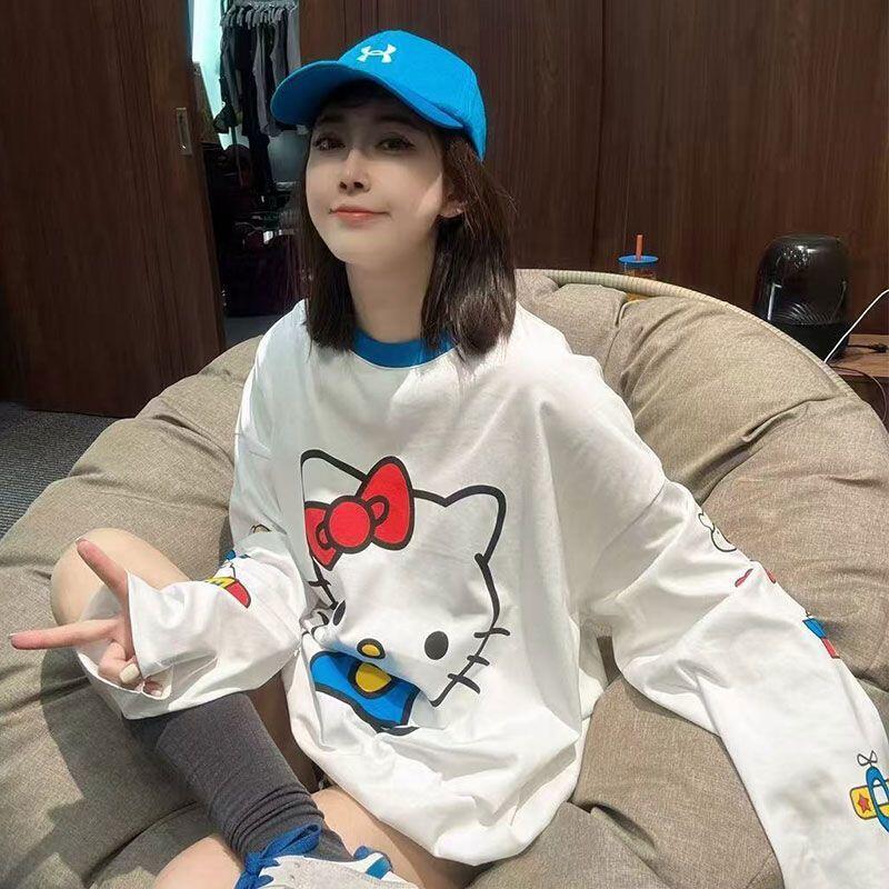 Summer Clothing Tops - Long-Sleeved Hello Kitty Summer New Style