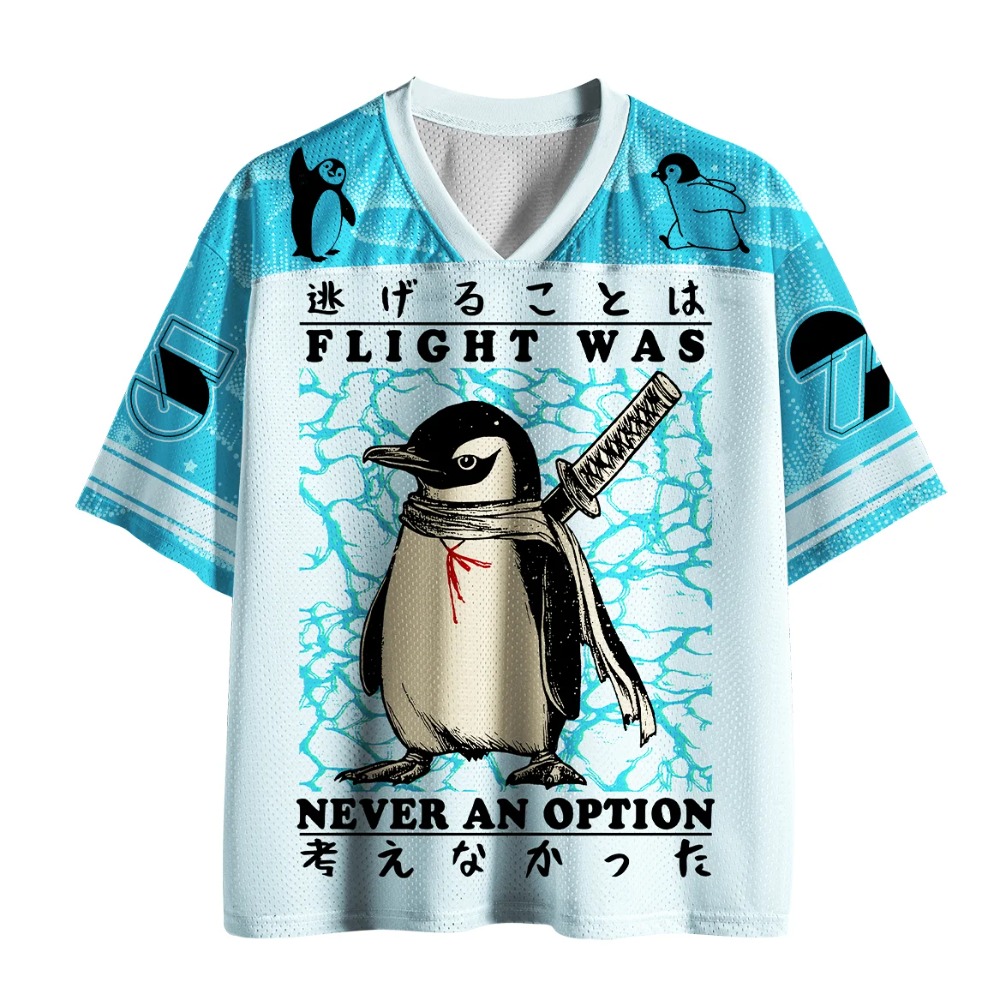 Japanese Summer Clothing Men - Japanese-style Funny Warrior Penguin 3D Print