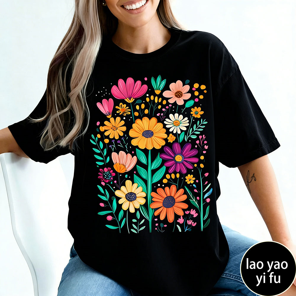 Boho Summer Floral Women TShir - Summer Clothing Vibes ulasan dan harga