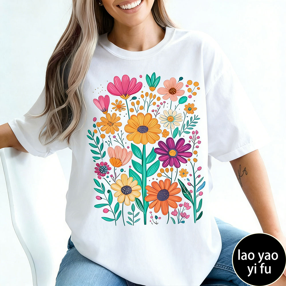 Boho Summer Floral Women TShir - Summer Clothing Vibes ulasan dan harga
