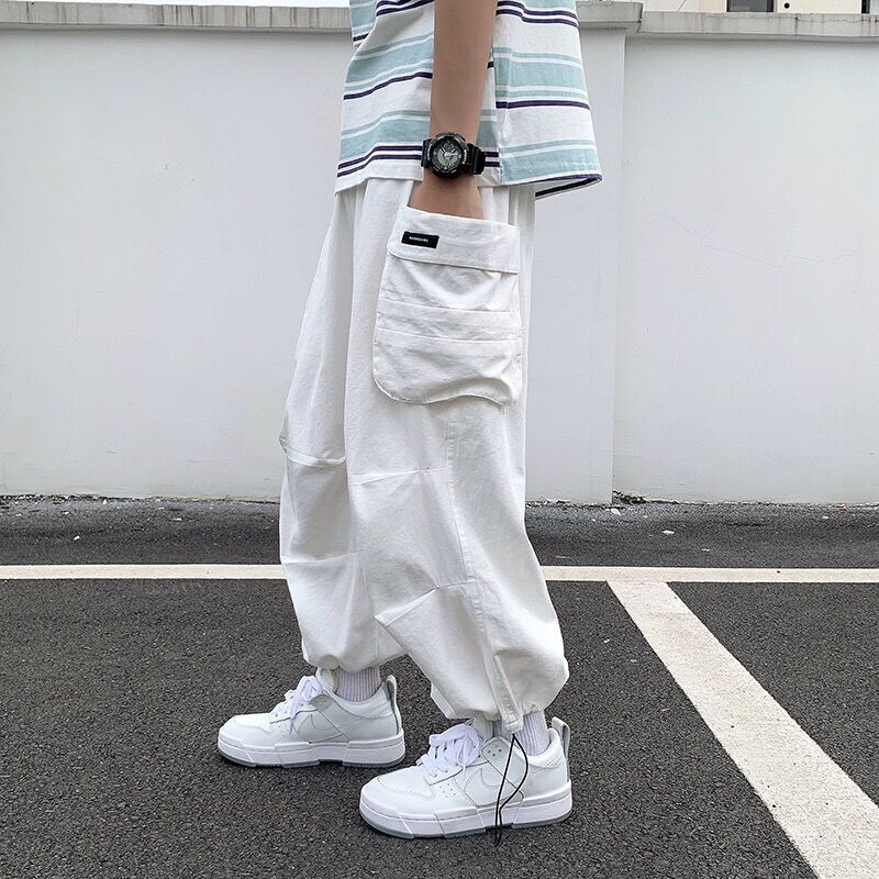 Men Bloomers Loose Cargo Pants - Summer Clothing Vibes ulasan dan harga