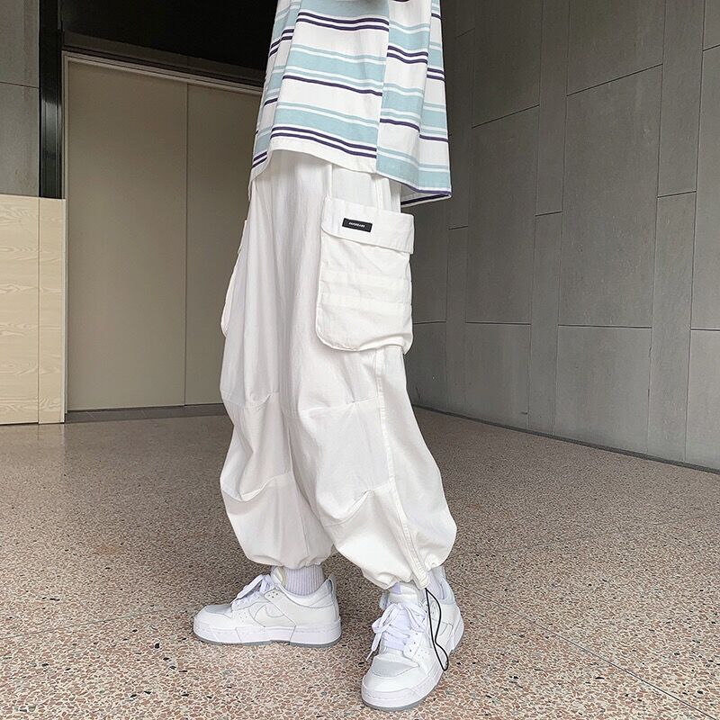 Men Bloomers Loose Cargo Pants - Summer Clothing Vibes ulasan dan harga