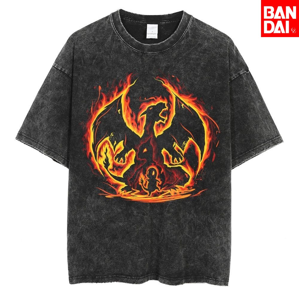 Pokemon Charizard T Shirt Men  - Japanese Summer Clothing Men ulasan dan harga