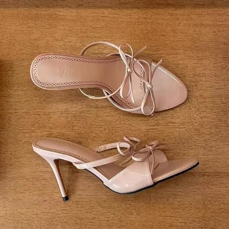 Sexy High Heels Slippers Bow W - Summer Clothing H&M ulasan dan harga