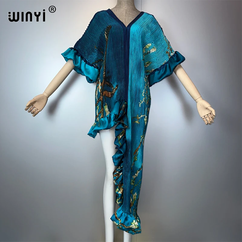 WINYI Women's Pleated Maxi Par - Summer Clothing H&M ulasan dan harga
