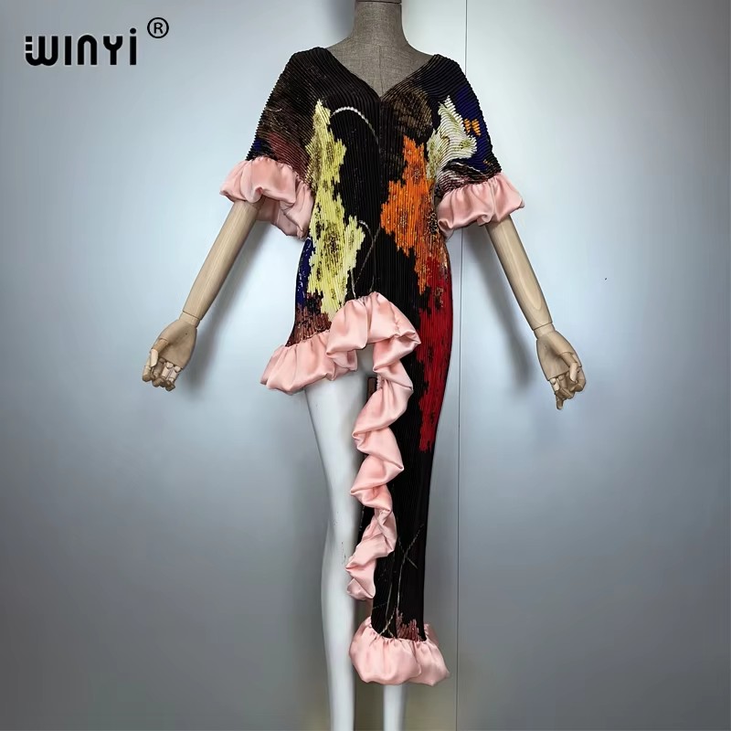 WINYI Women's Pleated Maxi Par - Summer Clothing H&M ulasan dan harga