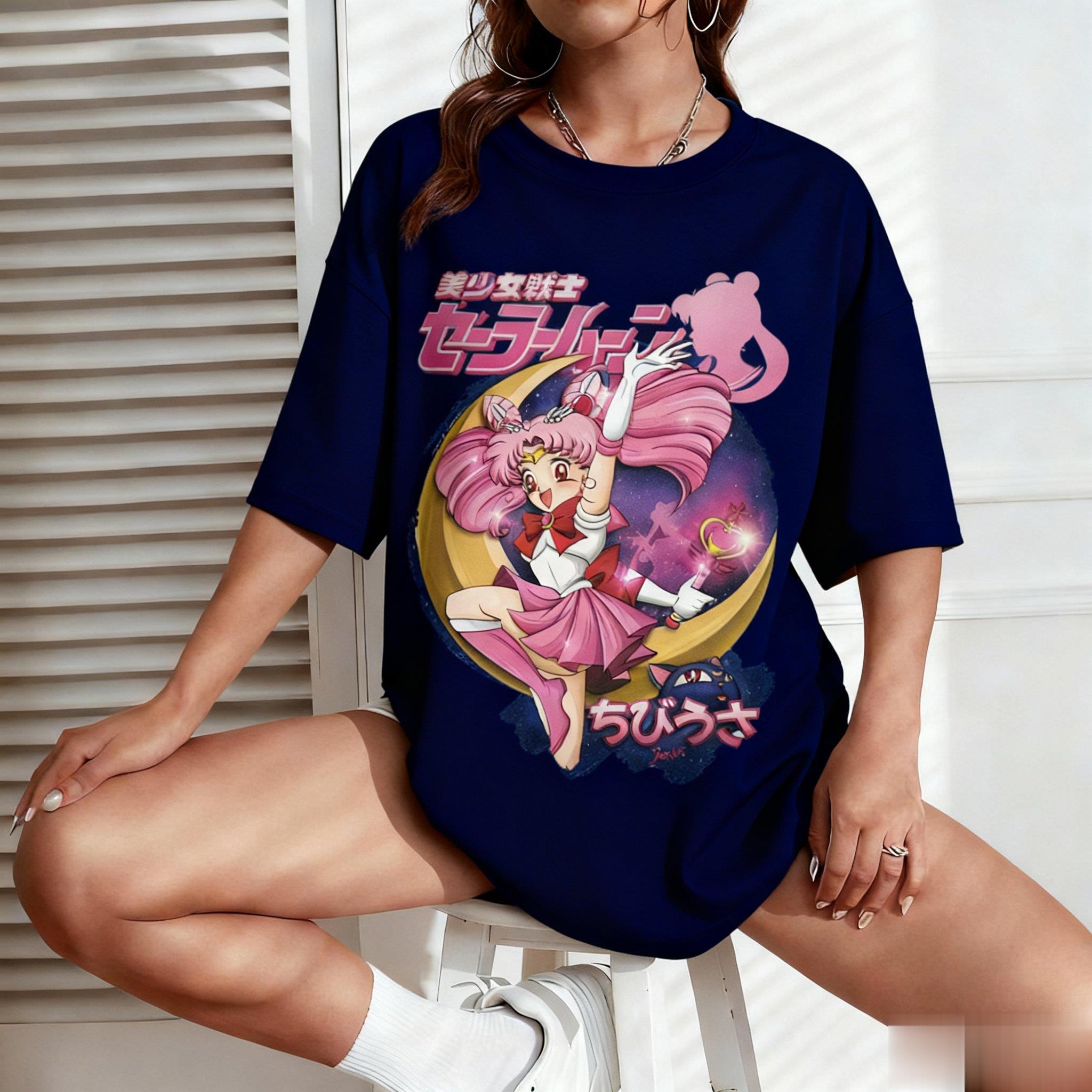 Sailor Moon Anime Print Men Wo - Japanese Summer Clothing Men ulasan dan harga