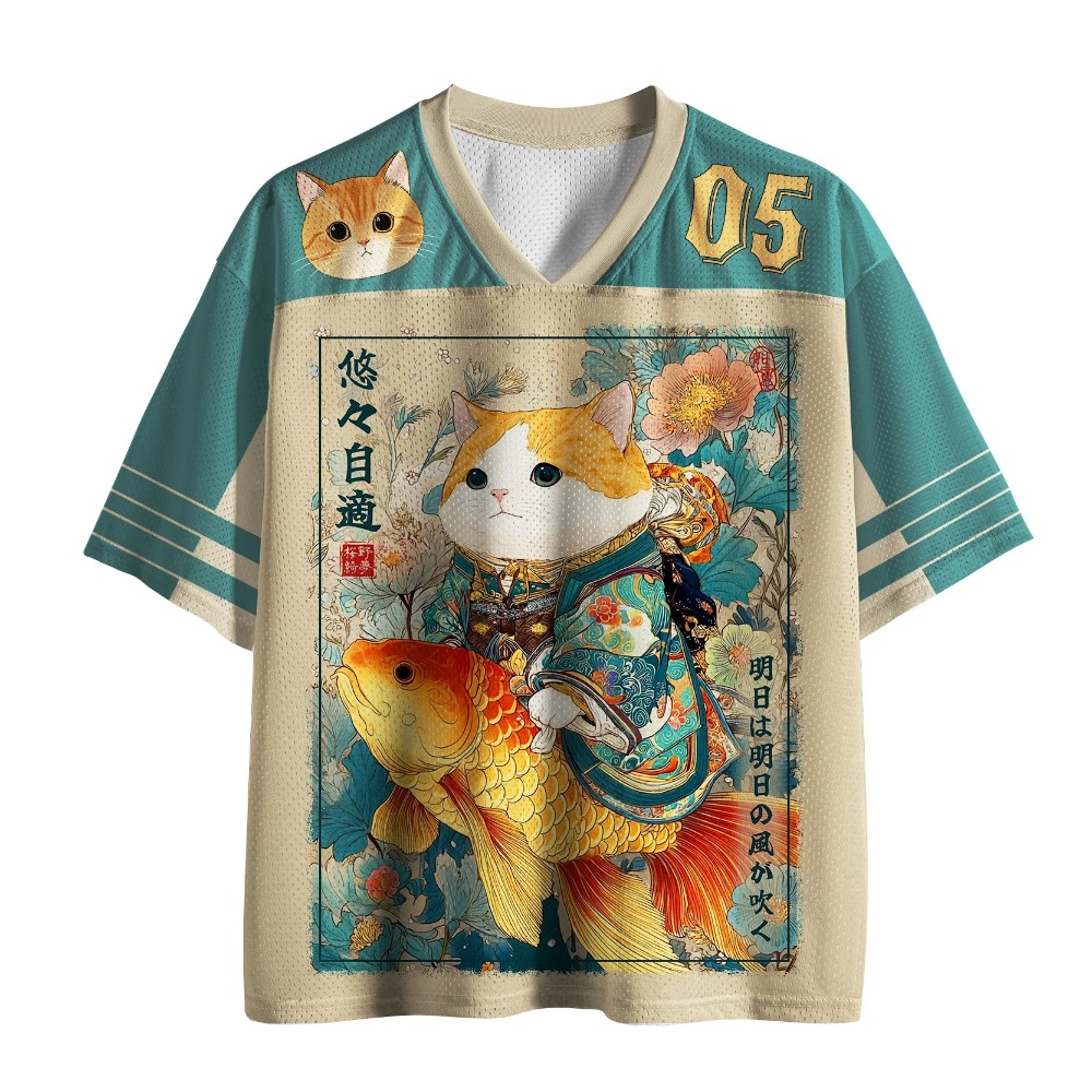 Japanese Harajuku Cartoon Cat  - Japanese Summer Clothing Men ulasan dan harga