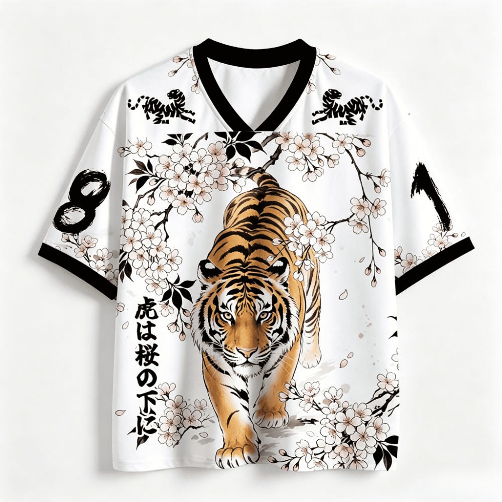 3D Print Japanese Ukiyo-e Tige - Japanese Summer Clothing Men ulasan dan harga