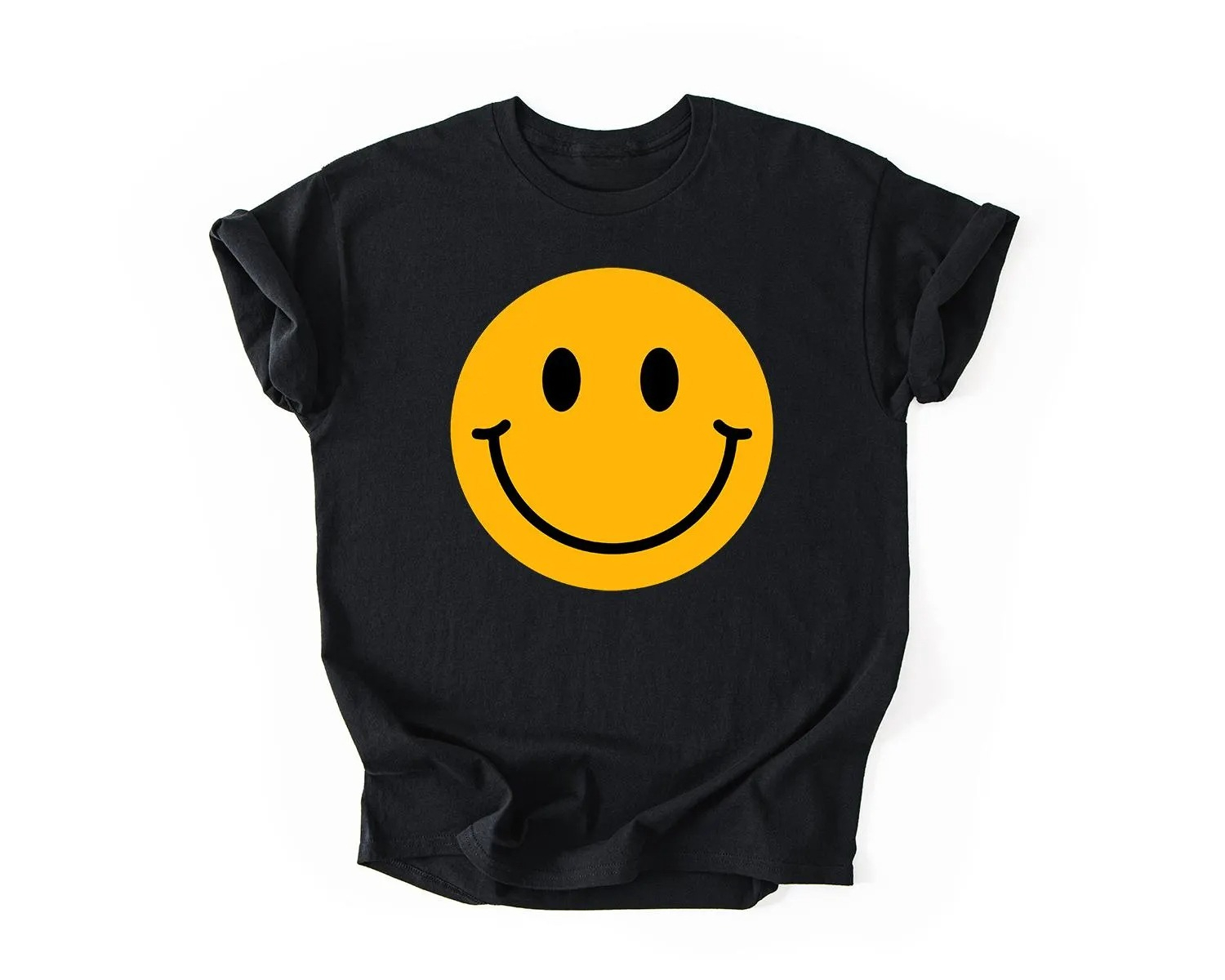 Smiley Face T-Shirt, Happy Fac - Summer Clothing Vibes ulasan dan harga