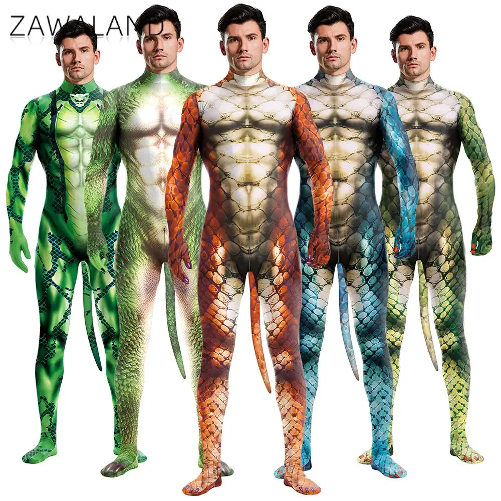 Zawaland Snake Dragon Men Cost - Summer Vacation Clothing Men ulasan dan harga