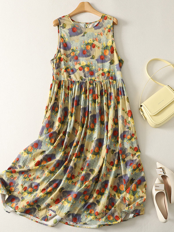Summer Loose Floral Print Maxi - Summer Clothing Vibes ulasan dan harga
