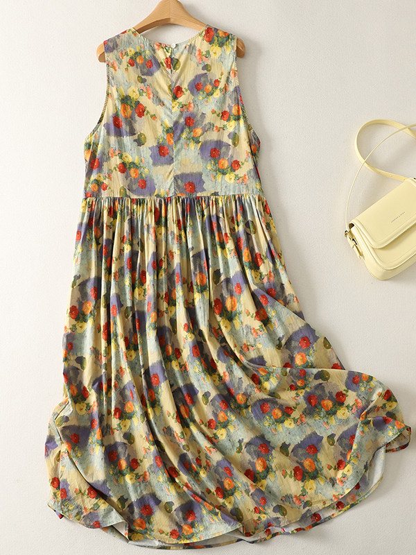 Summer Loose Floral Print Maxi - Summer Clothing Vibes ulasan dan harga