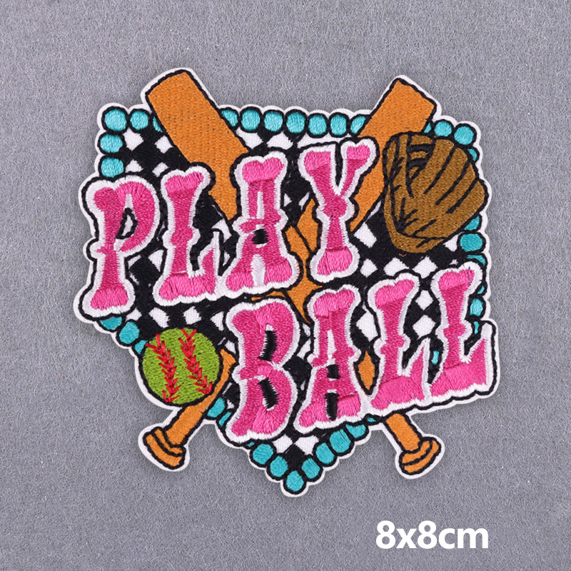 5PCS Play Ball Embroidered Pat - Summer Clothing Vibes ulasan dan harga
