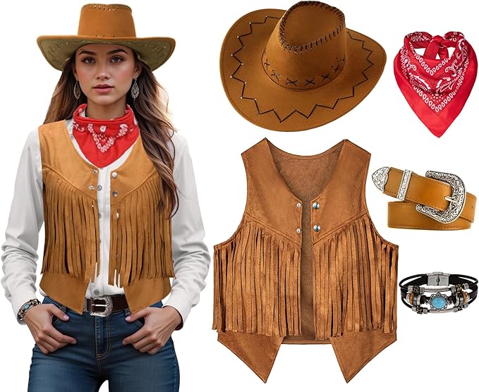 Women Men Cowgirl Costume West - Summer Vacation Clothing Men ulasan dan harga