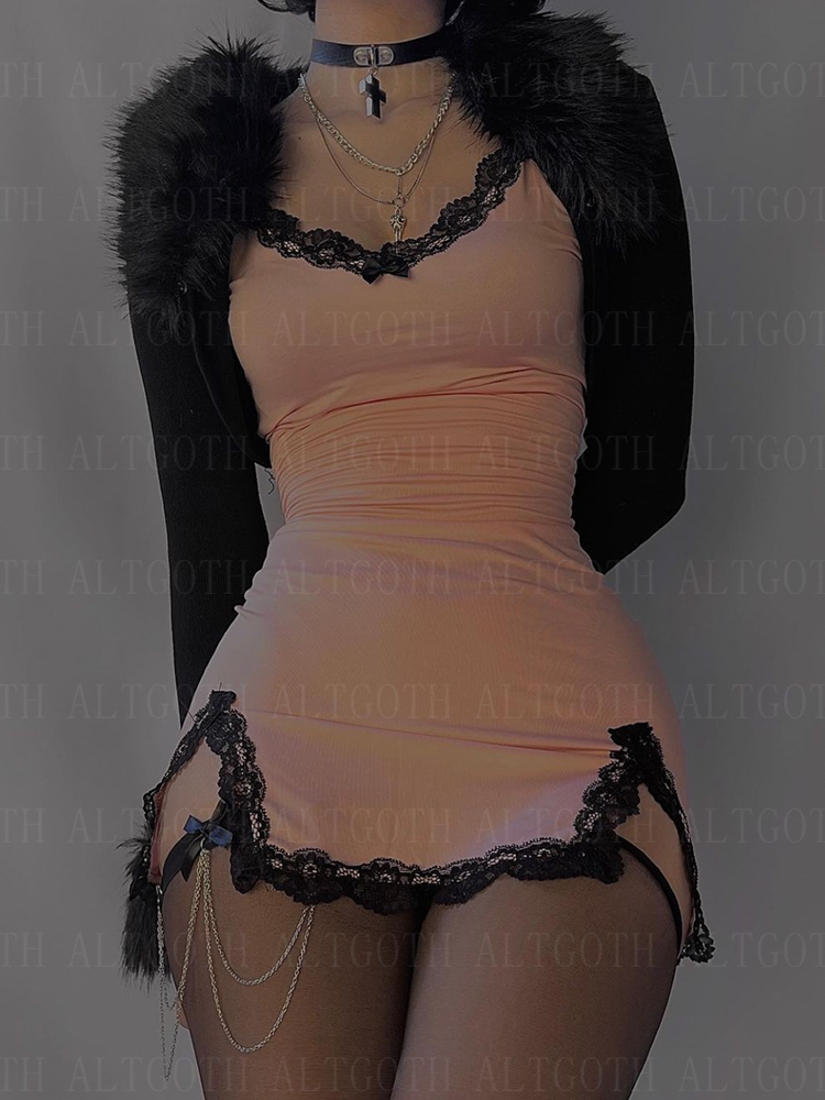 AltGoth Fairycore Y2k Pink Dre - Summer Clothing H&M ulasan dan harga