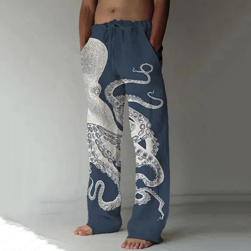 Japanese Art Octopus Graphic P - Japanese Summer Clothing Men ulasan dan harga