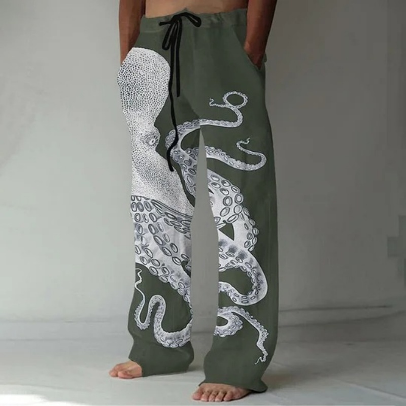 Japanese Art Octopus Graphic P - Japanese Summer Clothing Men ulasan dan harga