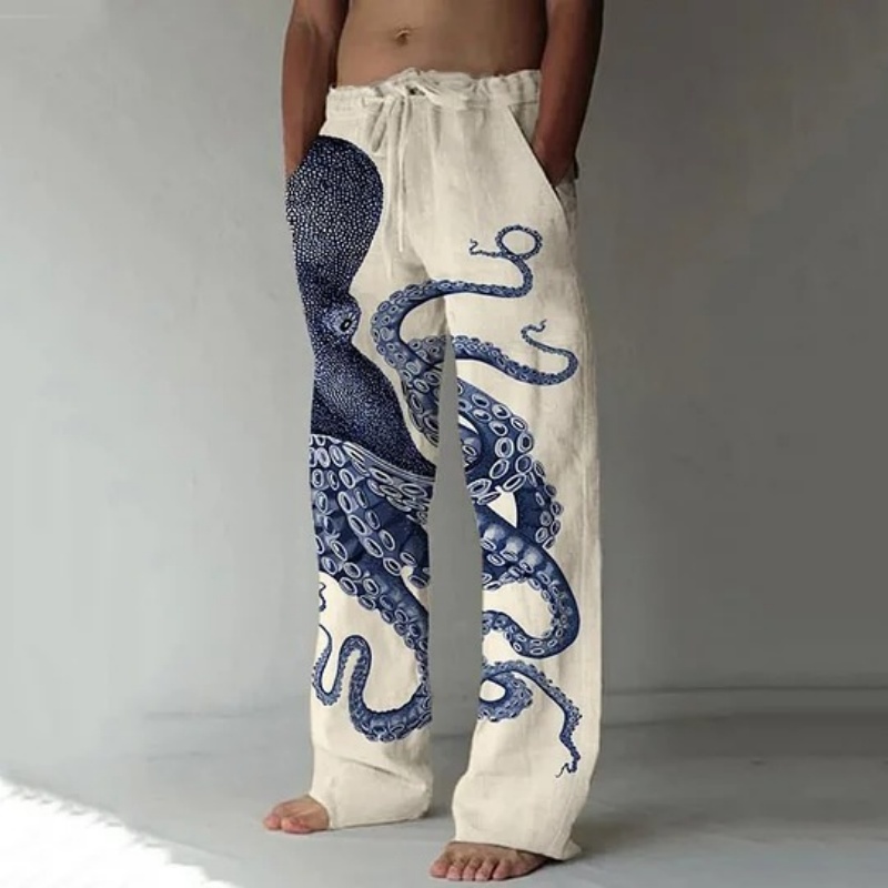 Japanese Art Octopus Graphic P - Japanese Summer Clothing Men ulasan dan harga