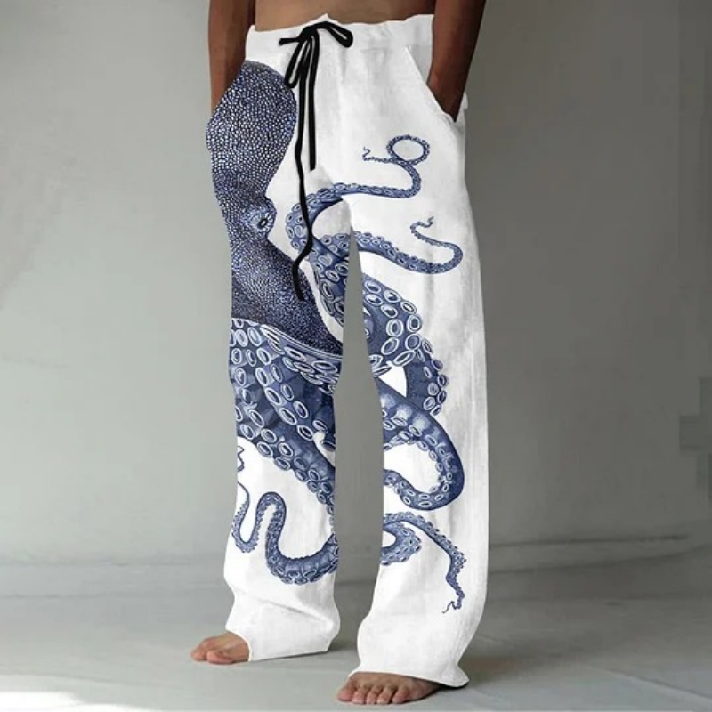 Japanese Art Octopus Graphic P - Japanese Summer Clothing Men ulasan dan harga