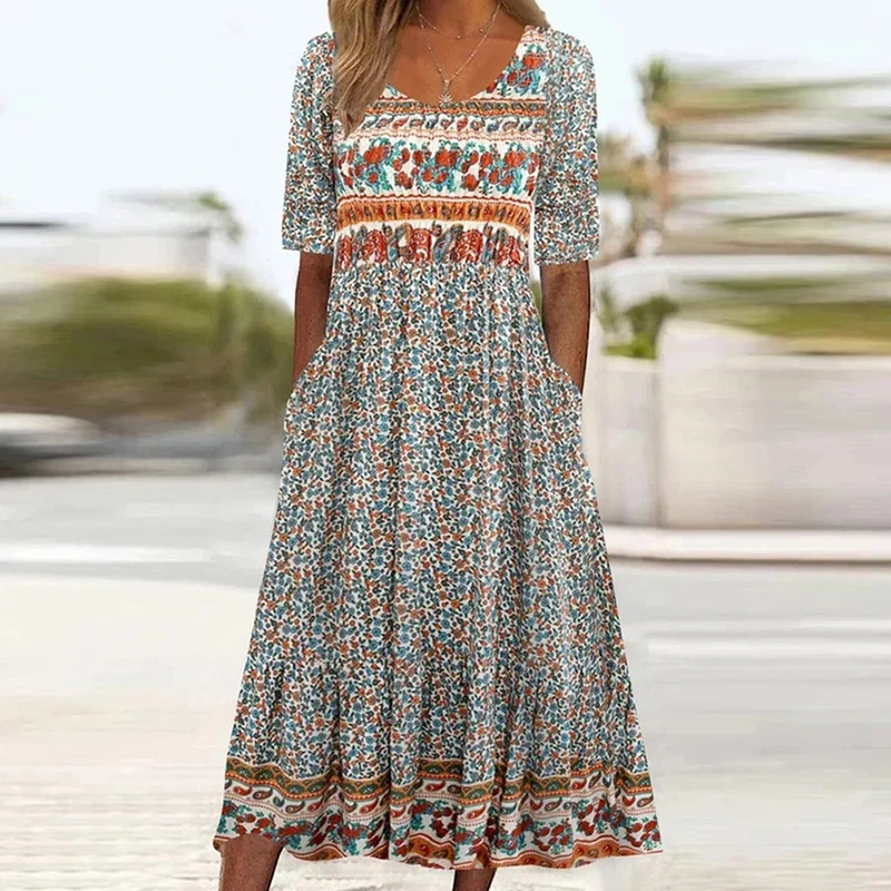 2024 Vintage Boho Stripe Print - Summer Clothing H&M ulasan dan harga