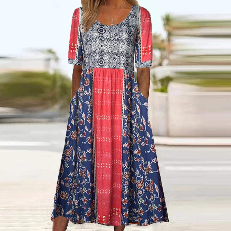2024 Vintage Boho Stripe Print - Summer Clothing H&M ulasan dan harga
