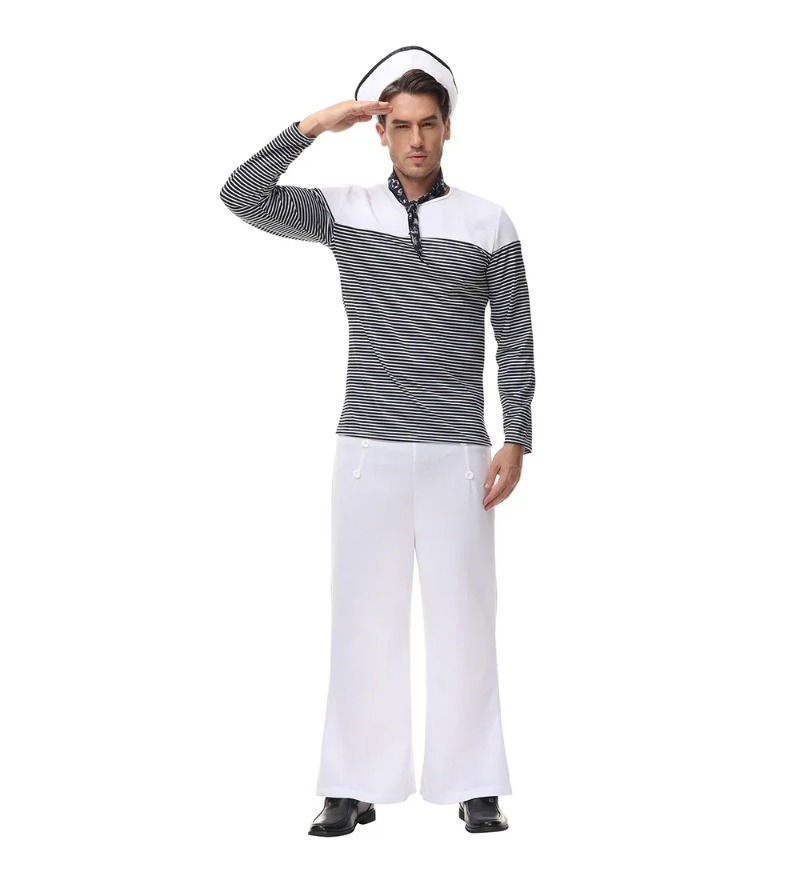 Couple Nautical Navy Sailor Co - Summer Vacation Clothing Men ulasan dan harga