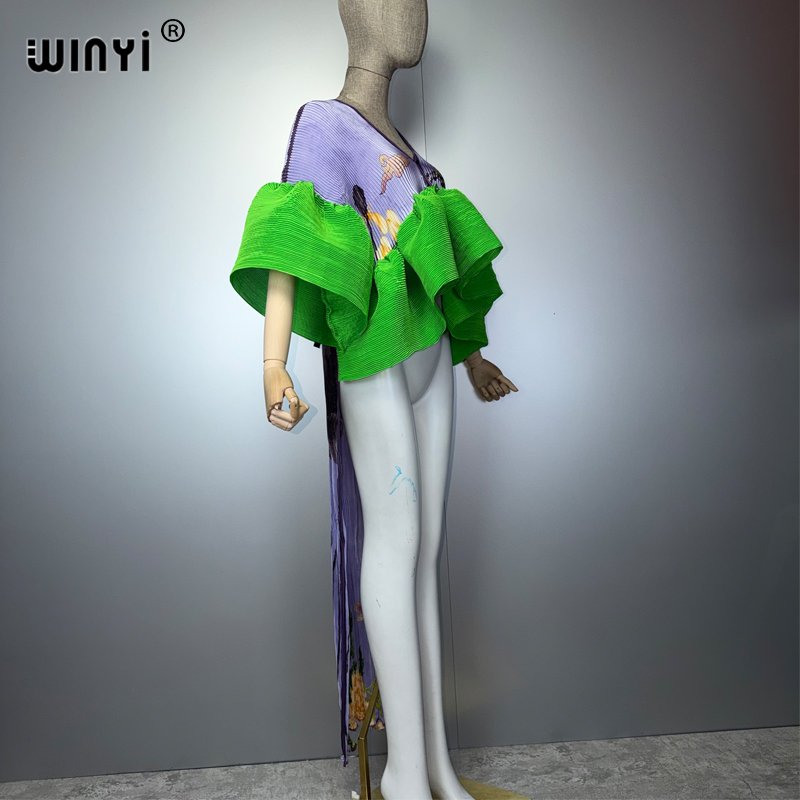 WINYI Women's Pleated Maxi Par - Summer Clothing H&M ulasan dan harga